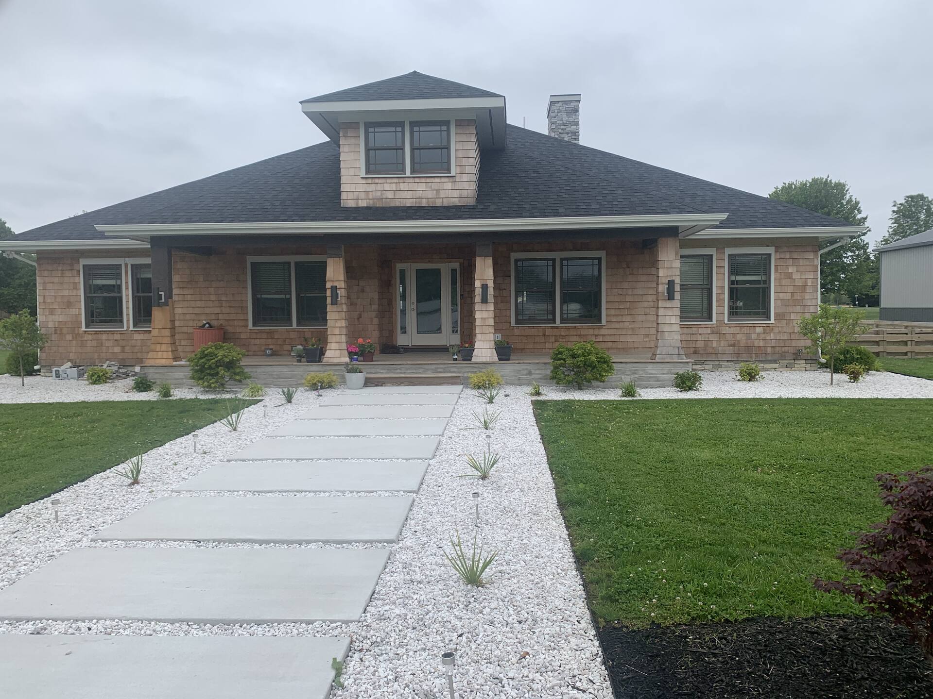 Custom craftsman-style home exterior built by Arthur Charles Homes in Lewes, DE