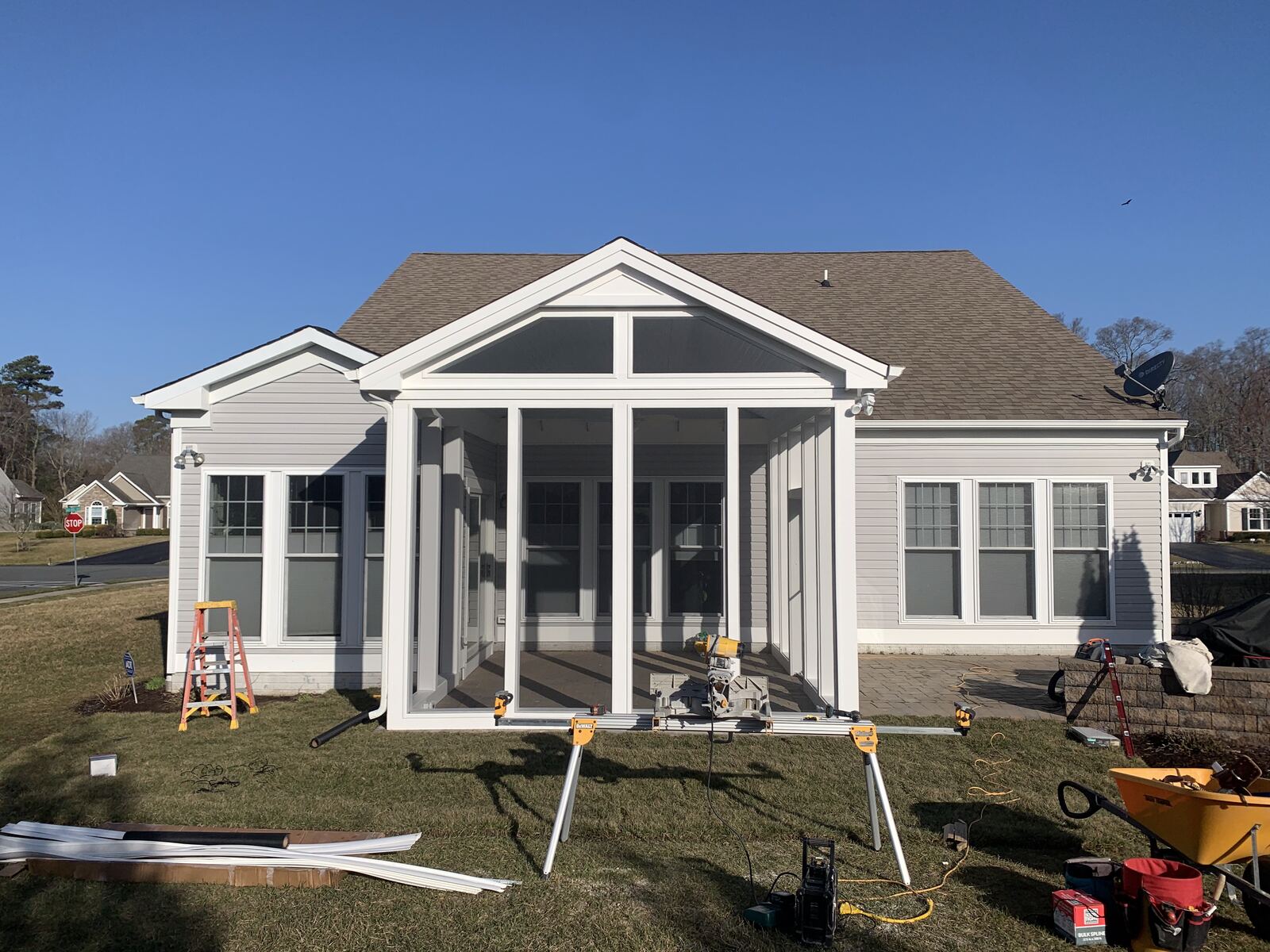 Gable-roof construction matched to the original home in Lewes, DE